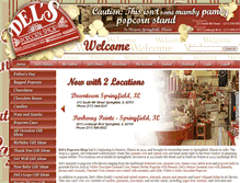 Tablet Screenshot of delspopcornshop.com
